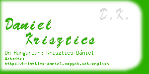 daniel krisztics business card